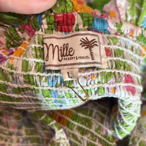 NEW Mille Calista Mini Dress in Summer Garden Smocked Floral Dress - size large - Picture 7 of 8